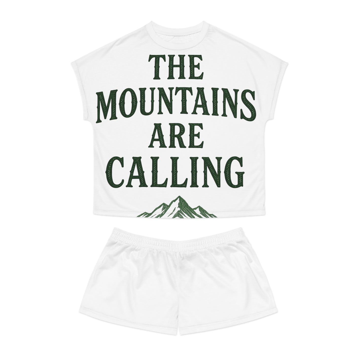 Mountains Are Calling Women's Pajama Set | Cozy Outdoor Sleepwear | Best Nature Lover Gift 2026
