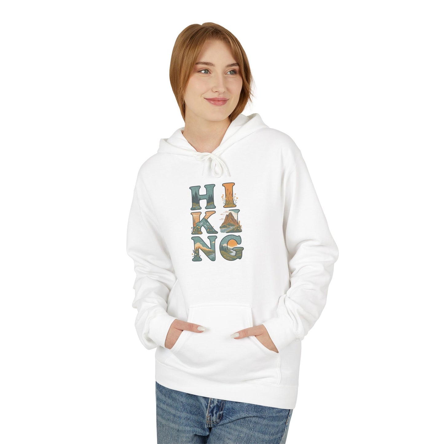 Hiking Graphic Hoodie | Camouflage Nature Lettering Adventure Pullover | Best Outdoor Gift 2026