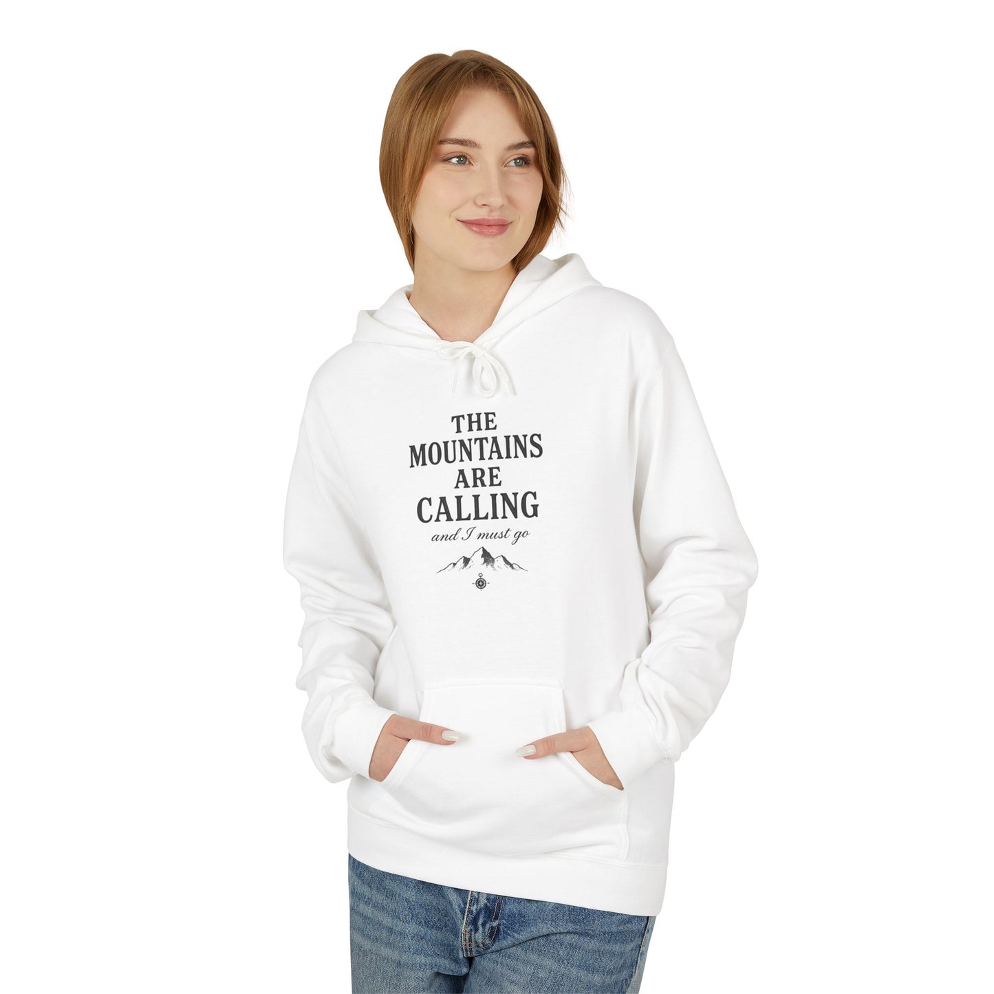 Mountains Are Calling Hoodie | Minimalist Outdoor Pullover | Best Hiking Gift 2026